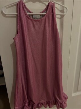 The Original Flap Happy Shimmery Pink Tank Dress holographic rainbow shimmer